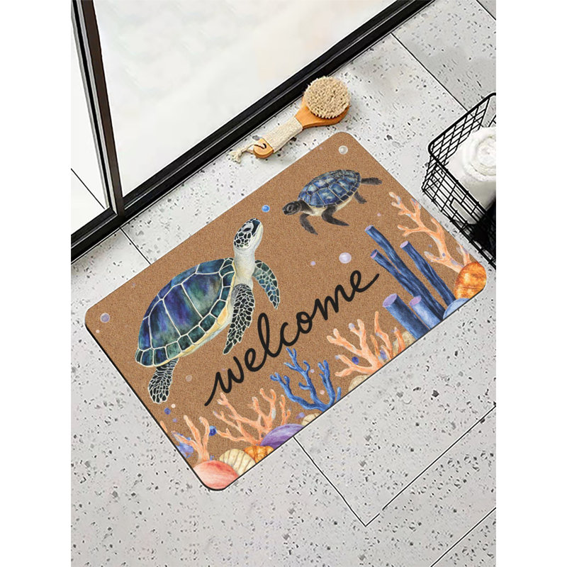 Tapis de bain Sea Turtles Welcome - 16 x 24