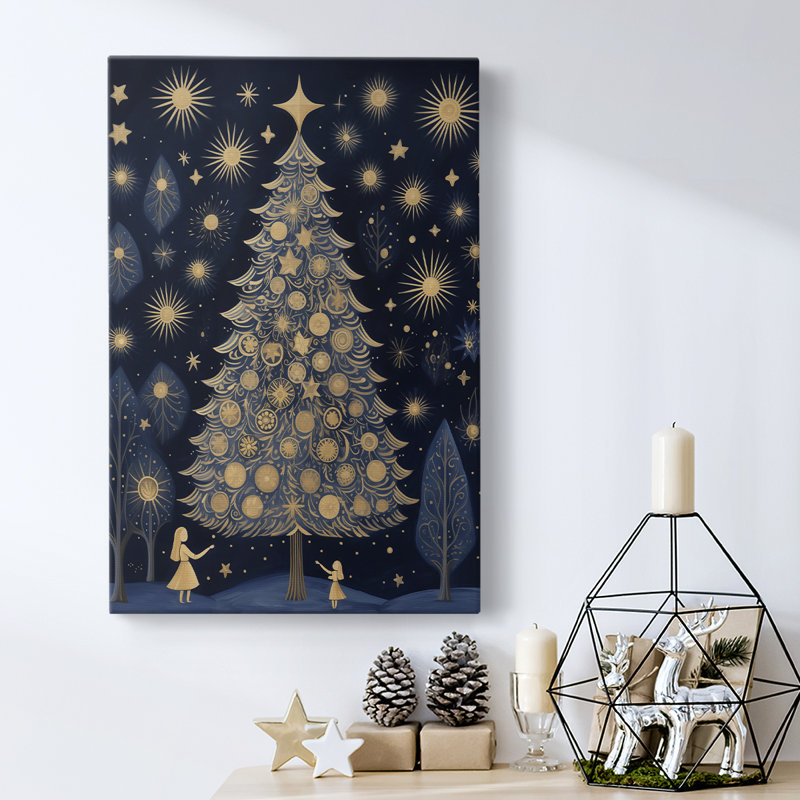 Art des Fêtes de Noël - Toile tendue avec châssis DCXLIV, H 18 po x l 12 po