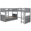 Lit superposé avec lit mezzanine attaché-401967783