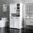 Freestanding Laundry Cabinet - Doors, Shelf, Tilt-Out Hamper, Ample Storage, White, Adjustable Hamper Easy Maintenance, Adjustable, White