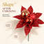 Lot de 12 tiges rouges décoratives pour couronnes et arrangements floraux-1378657542
