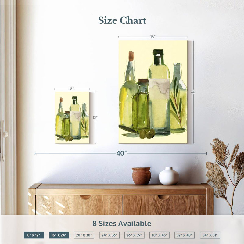 Yarlin Olive Oil Set I, 12" H x 8" W