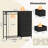  6 Drawer Dresser with Hanging Rack and Shoe Rack, Fabric Storage Dresser with Charging Station and LED Lights for Bedroom, Closet, Entryway-1228887846
