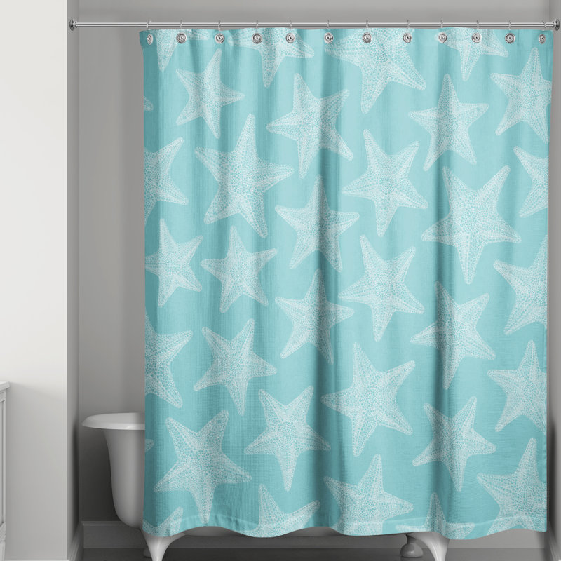 Rideau de douche simple Leeann, Bleu sarcelle