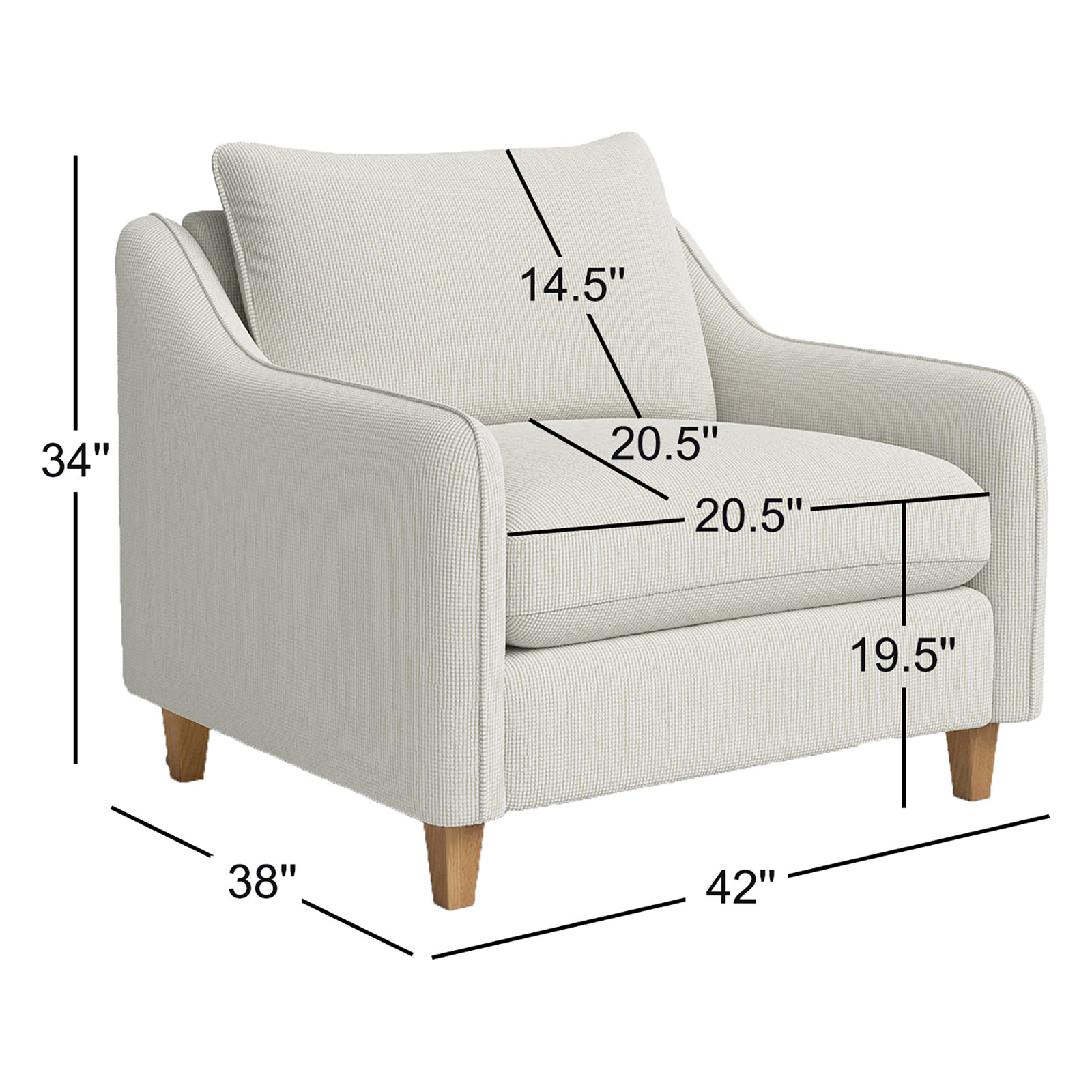 Eponine 42'' Wide Armchair