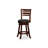 24" Counter Height Slat Back Swivel Stool, Cherry Finish Fabric Seat-1107591659-1107591658