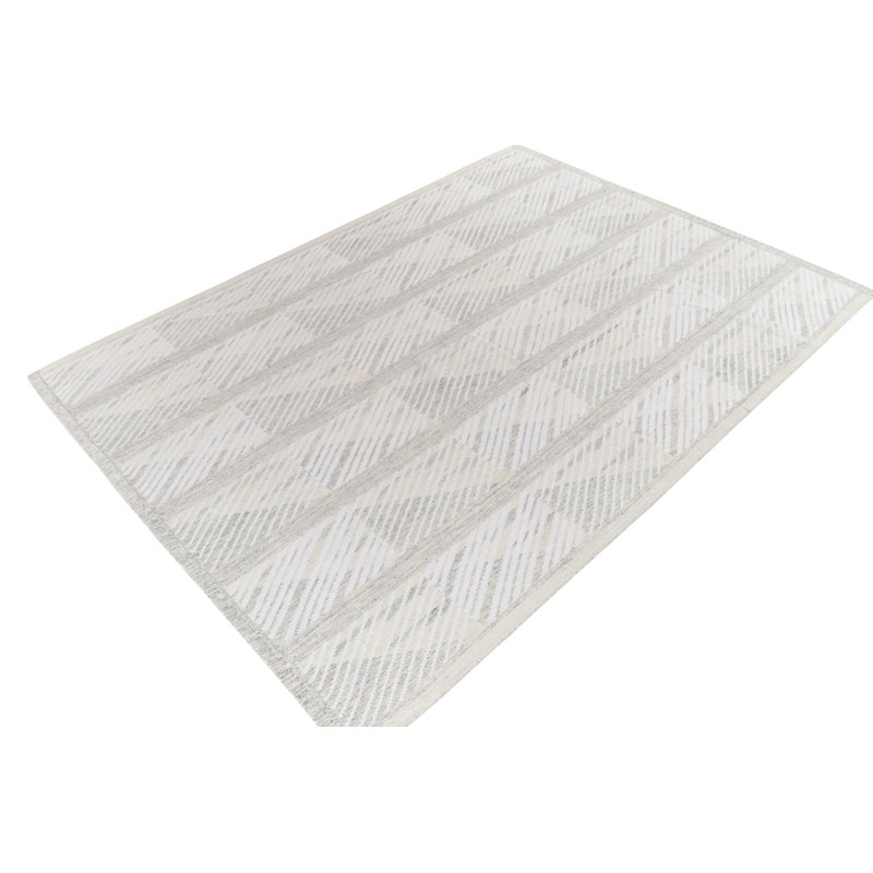 Scandinavian Wool Geometric Area Rug, Rectangle 13' x 19'