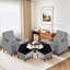 Upholstered Armchair with Footstool-709766313