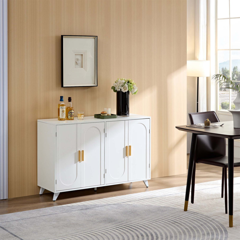 Buffet polyvalent à tablettes amovibles pour diverses pièces, solution de rangement élégante et pratique