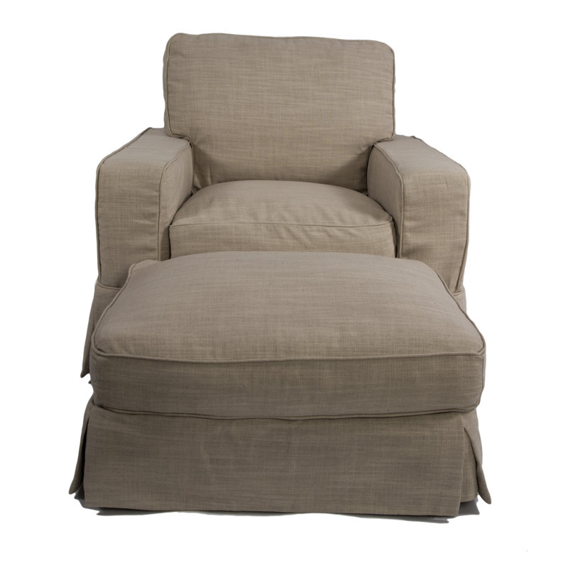  chaise Et Pouf Recouvert Columbus