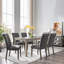 Chaise d'appoint en lin gris foncé