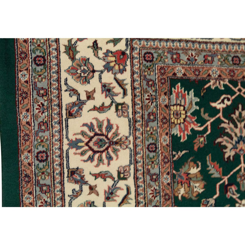 Tapis noir / brun / beige de haute qualité noué à la main One-of-a-Kind
