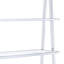 Bibliothèque blanche et chrome avec 6 tablettes