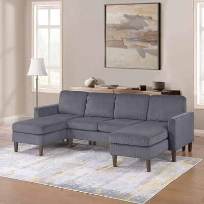 Ensemble modulaire 3 pièces en velours côtelé