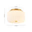 Nordic 2-Light Cream Cake Ribbed Opal Glass Flush Mount Ceiling Light