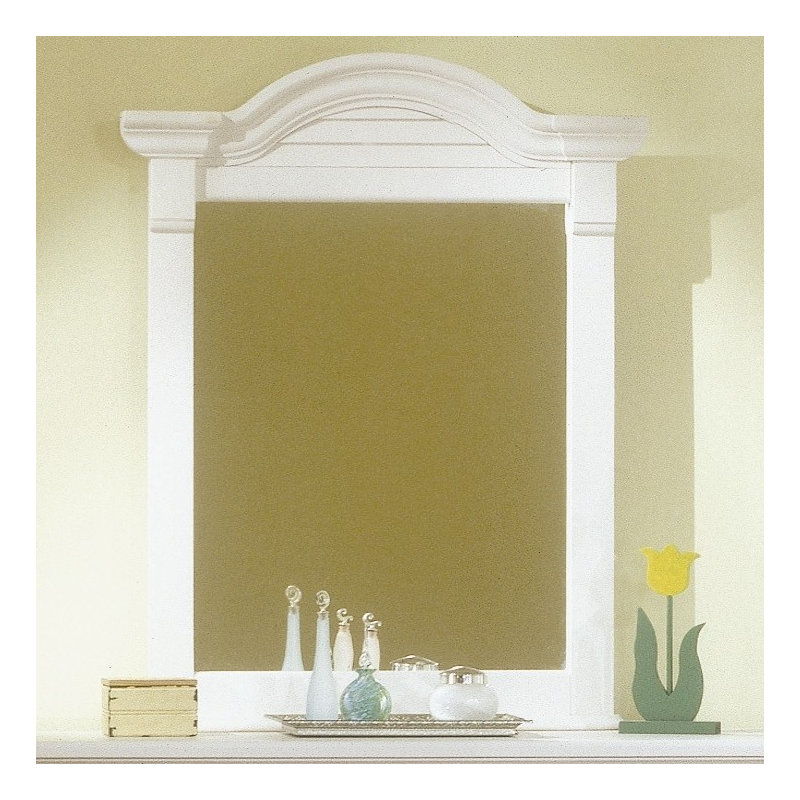 Delmy Irregular Mirror, Distressed Eggshell White