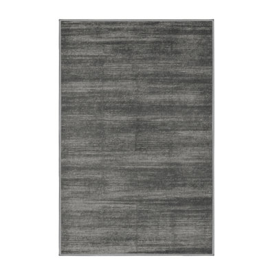 Machine Washable Abstract Brown Area Rug