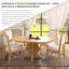 Ensemble de salle à manger extensible 5 pièces Farmhouse - Table avec rallonge et 4 chaises rembourrées-991031573-991031563