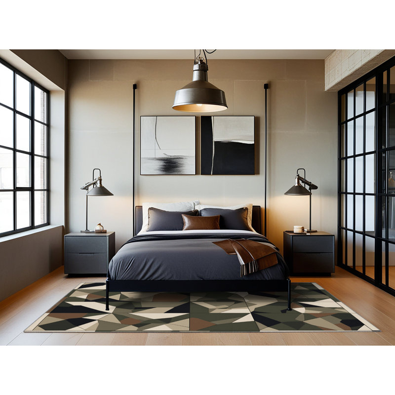 Grid Pulse Rug, Round 4'