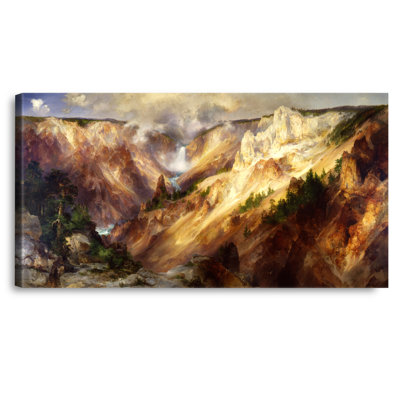 Grand Canyon of the Colorado River par Thomas Moran, reproductions d'art classique sur toile, estampe numérique sur toile, 36 x 18 po
