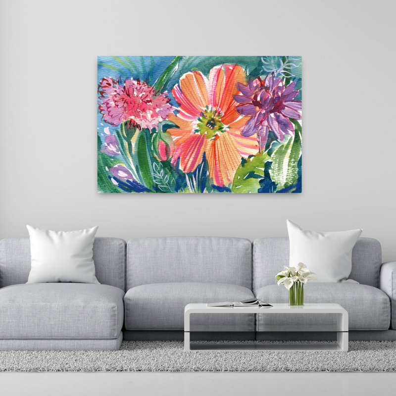 Secret Bloom by Kristy Rice - 1 Piece Wrapped Canvas Wall Art, 101.6cm H x 152.4cm W