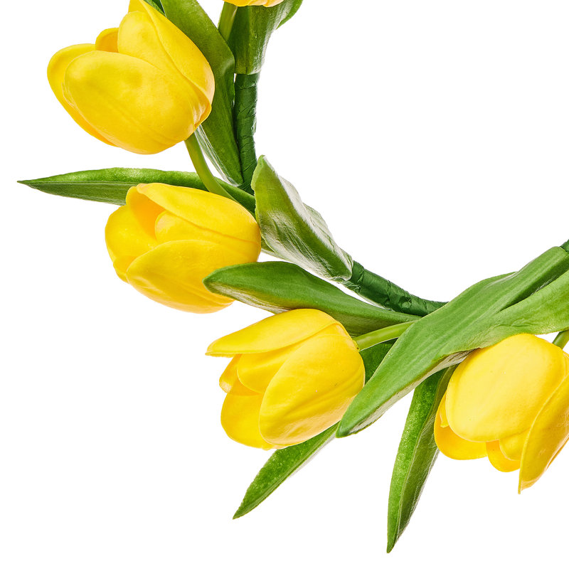 Anneau de bougie 11 "Pu Tulip, Jaune