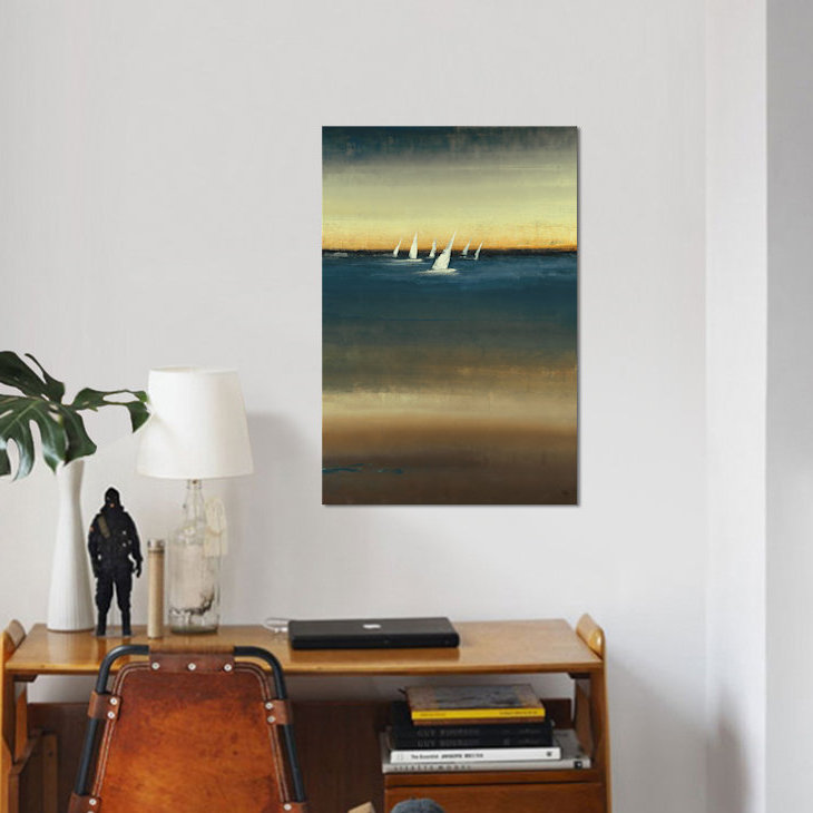 «Water's Edge I» par Lisa Ridgers - impression sur toile tendue, H 18 po x l 12 po x P 1,5 po, Pas de tapis, Toile tendue