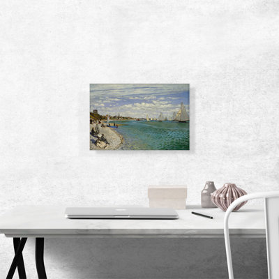«Regatta at Sainte-Adresse 1867» par Claude Monet, reproduction d'art sur toile tendue