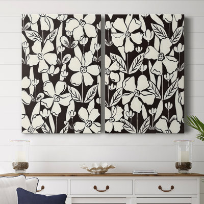 Flowers In The Garden I-Premium Gallery Wrapped Canvas -Ready to Hang