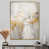 Toile avec cadre flottant or