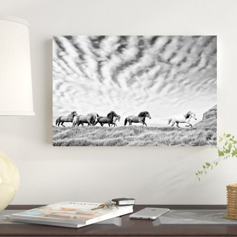 «Horse Run III» par PHBurchett - photographie sur toile tendue, H 12 po x l 18 po