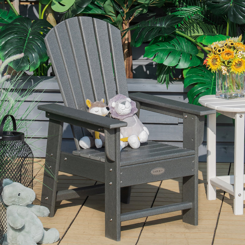 Wood Outdoor Adirondack Chair, Gray
