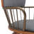 Willow 30" Swivel Walnut Wood Bar Stool In Gray Faux Leather With Golden Bronze Metal