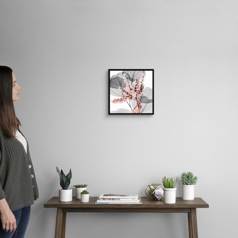 Reproduction d’art sur toile, "blush blush 1" par Albert Koetsier, Cadre noir, H 14 po x l 14 po x P 1,75 po