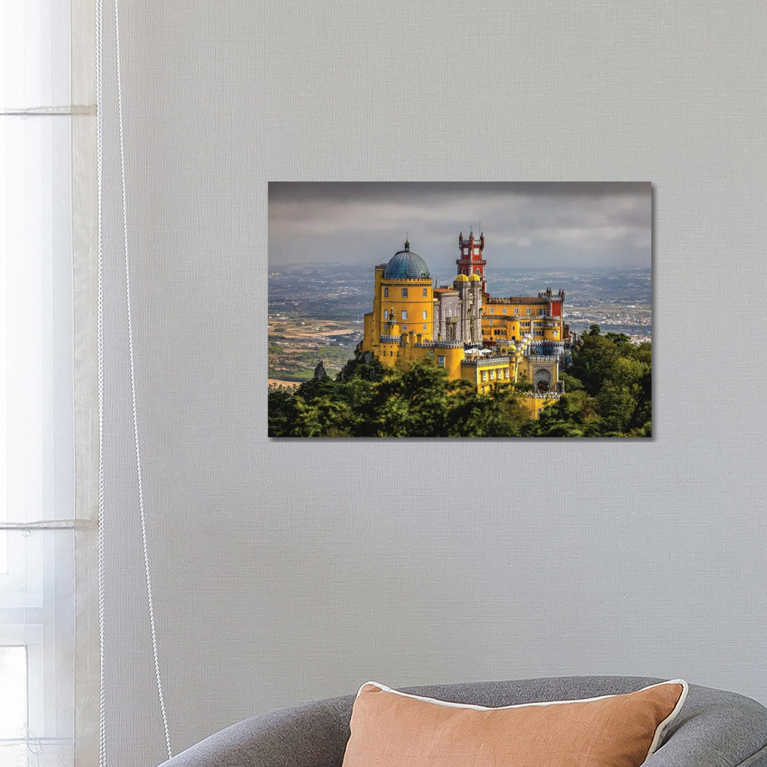 Portugal Park And National Palace Of Pena In The Clouds III von Alex G Perez - Gallery-Wrapped Canvas Giclée