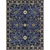 Shima Oriental Area Rug in Navy/Tan/Bronze/Green