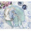 Ray Placemat in Periwinkle/Seafoam