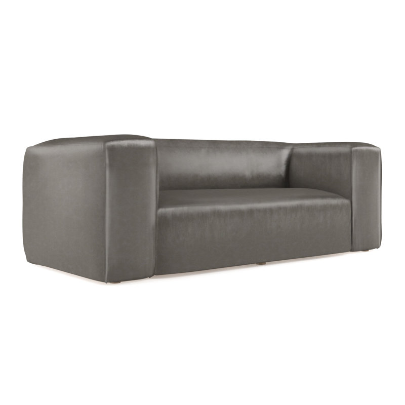 Canapé surdimensionné Varick, Ponce de lin Box Weave, H 30 po x l 108 po x P 41 po, Patiné