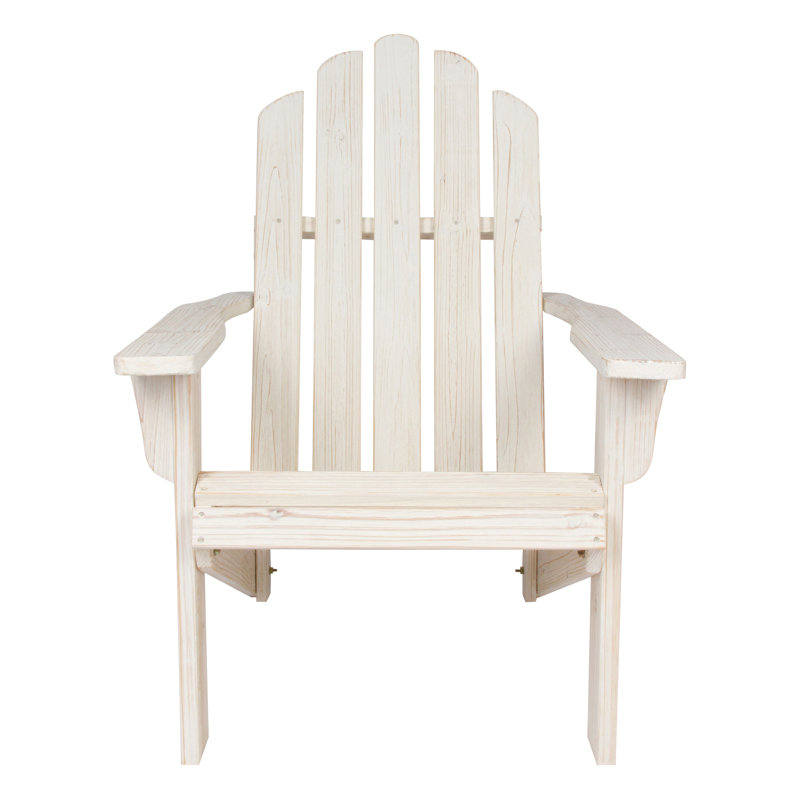 Calgary Cedar Outdoor Adirondack Chair, Distressed White