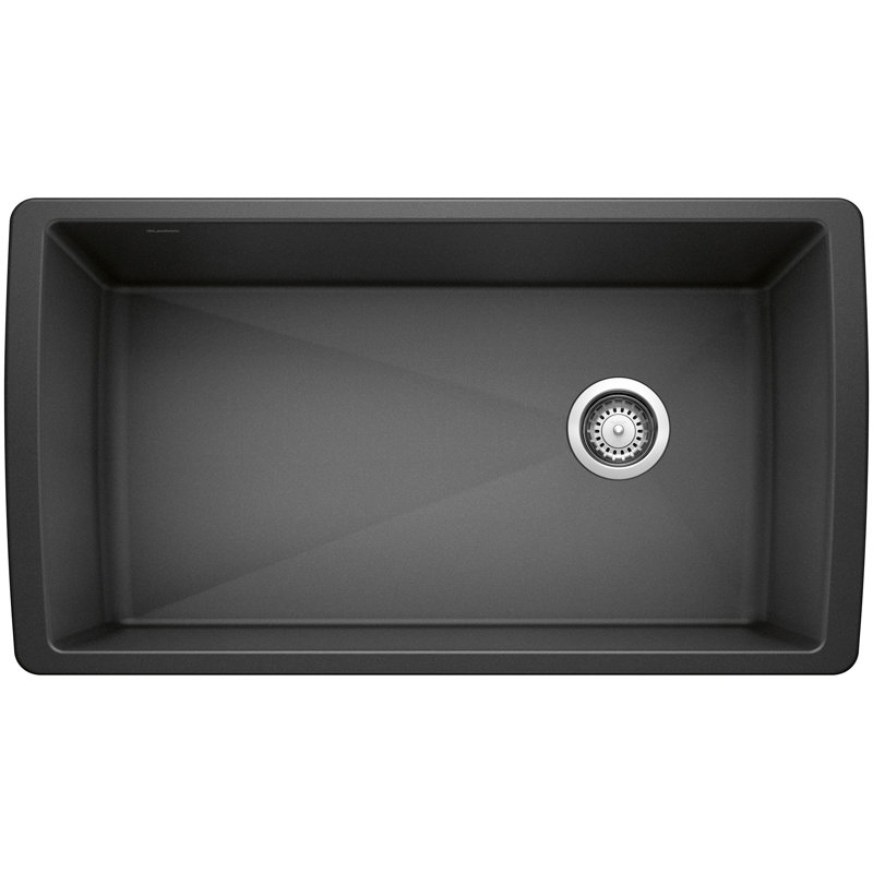Diamond SILGRANIT 33.5" L x 18.5" W Super Single Undermount Kitchen Sink, Anthracite