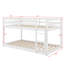 Lit superposé bas simple en bois avec échelle en bois-1079904435