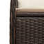 Ensemble bistro de patio avec coussins en rotin de polyester brun-831806660-831806656
