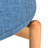 Modern Wooden Blended Linen Blue Dining Chair-202347696