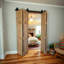 Porte pliante en bois d'aulne 30 po x 84 po avec quincaillerie coulissante pliante