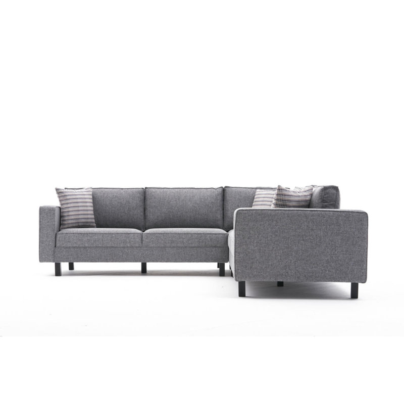 Canapé modulaire Centerville, 100 % polyester gris