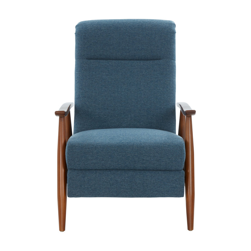 Imona 30" Wide Leather Recliner, Denim Fabric