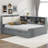 Wood  Platform Bed With Trundle-192694341-192694330