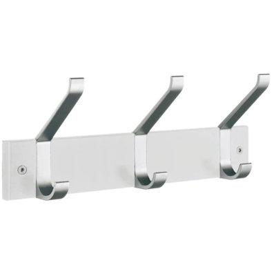 Wall mounted 3 hook coat rack