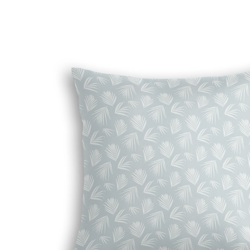 Housse et insert de coussin décoratif carré en polyester Macbeth, Bleu Belmont, 24 po x 24 po