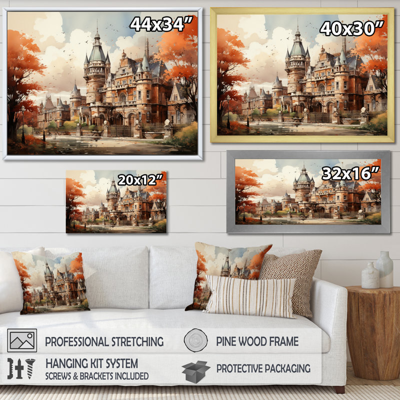Irlande Dublin Castle Extremely I, Cadre simple blanc, H 30 po x l 40 po x P 1,5 po